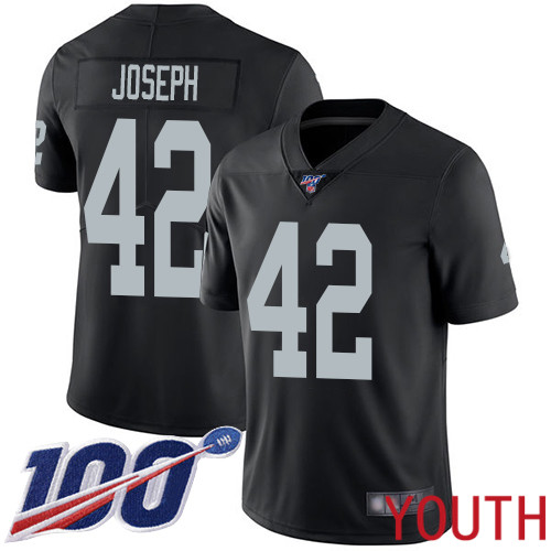 Oakland Raiders Limited Black Youth Karl Joseph Home Jersey NFL Football #42 100th Season Vapor Jersey->women nfl jersey->Women Jersey